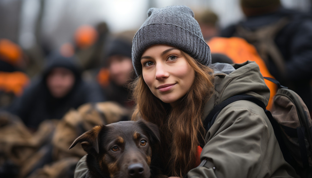 The adoption of a dog in an association of abandoned animals.